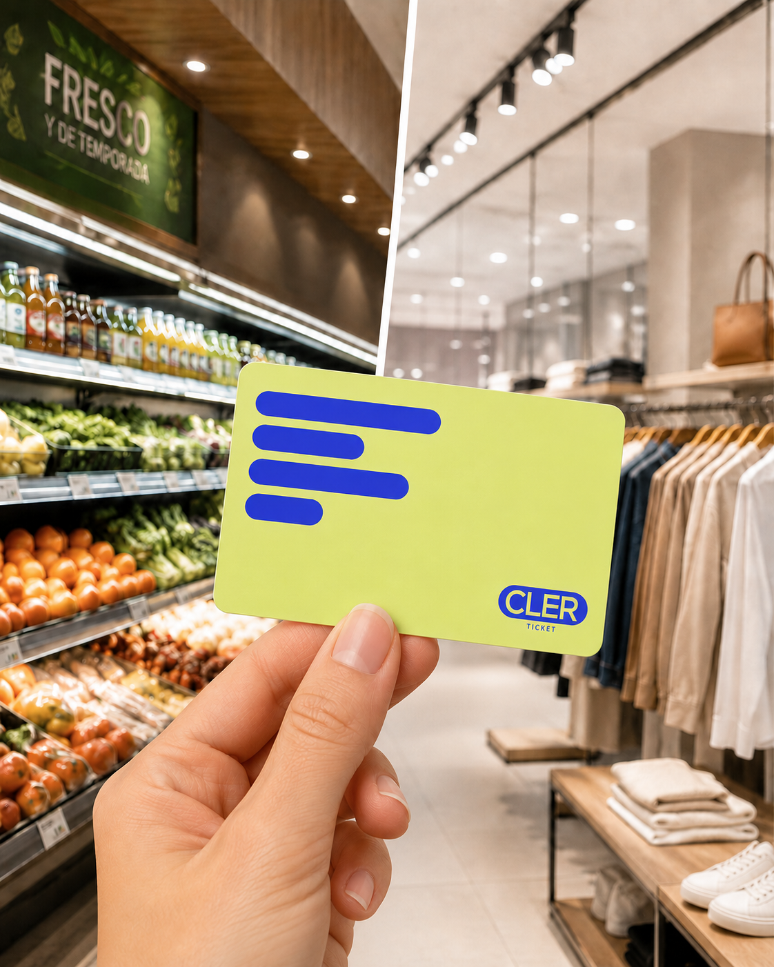 Tarjeta CLER Ticket en tienda de retail